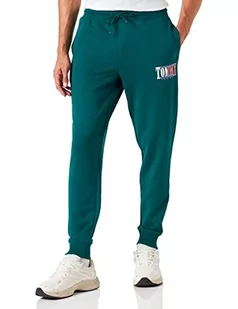 Tommy Hilfiger Męskie spodnie z grafiką TJM Slim Essential Knit, ciemnozielone, L, Ciemna zieleń, L - Spodenki męskie - miniaturka - grafika 1