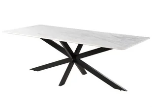 BARCELONA Stół #311 Biały marmur + Czarny metal 180x100x76 cm - Stoły - miniaturka - grafika 1