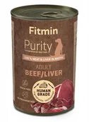Mokra karma dla psów - Fitmin Dog Purity tin Beef with Liver 400 g - miniaturka - grafika 1