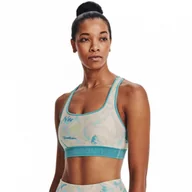 Biustonosze - Biustonosz treningowy UNDER ARMOUR UA Crossback Mid Print NE - miniaturka - grafika 1