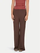 Spodnie damskie - ONLY Spodnie materiałowe Ella 15368471 Brązowy Wide Leg - miniaturka - grafika 1