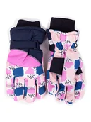 Rękawiczki dla dzieci - Rękawiczki Narciarskie Dziewczęce Pięciopalczaste Kolorowe 16 Cm - miniaturka - grafika 1