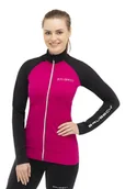 Bluzy sportowe damskie - Bluza termoaktywna damska Brubeck Athletic LS13520 fuksjowy/czarny - miniaturka - grafika 1