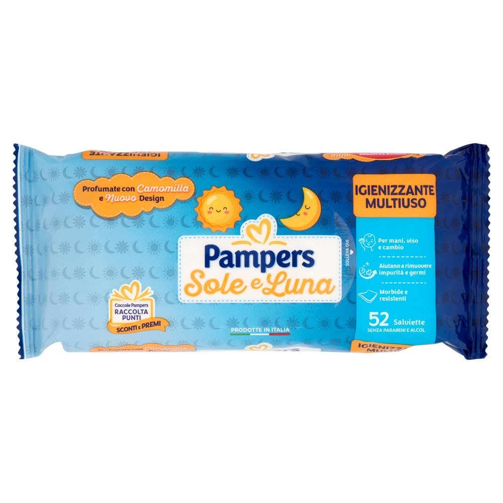 CHUSTECZKI NAWILŻANE PAMPERS SOLE & LUNA 52szt.