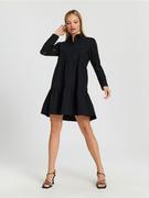Sukienki - Sinsay - Sukienka mini koszulowa - czarny - miniaturka - grafika 1