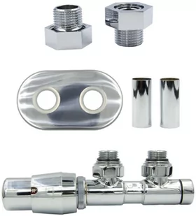 Varioterm Zawór termostatyczny TWINS All in One z rozetą owalną - chrom instalacja 1/2 - GZ1/2 lewa ATSGS0202CFK/L(GZ1/2) - Zawory i kraniki - miniaturka - grafika 1