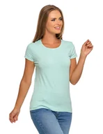 Bluzki damskie - Koszulka Damska Krótki Rękaw BD900-420 - miętowa M - miniaturka - grafika 1