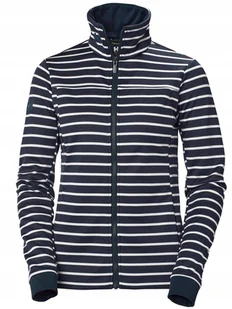 Bluza damska Helly Hansen Crew Fleece Jacket navy stripe - XL - Bluzy damskie - miniaturka - grafika 1