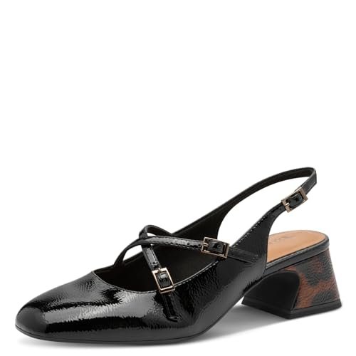 Tamaris Damskie czółenka Sling 1-29661-45, Black Comb, 42 EU, czarny Comb, 42 EU