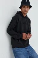 Bluzy męskie - Fila bluza męska kolor czarny z kapturem z aplikacją - miniaturka - grafika 1