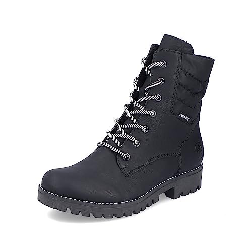 Rieker Damskie botki sznurowane 78520, damskie botki, Czarny 00, 39 EU