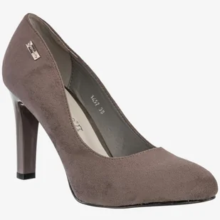 Czółenka Damskie Buty Na Obcasie Klasyczne Szare Sergio Leone Szary 38 - Czółenka - miniaturka - grafika 1