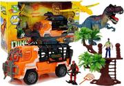 Figurki dla dzieci - LEANToys Świat Dinozaurów Zestaw Figurek Pojazd Transportowy Ambona Dźwięk - miniaturka - grafika 1