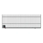 Ogrodzenia - Brama przesuwna Maciek ocynk RAL7016 struktura 400 x 150 cm z automatem bez przeciwwagi lewa - miniaturka - grafika 1