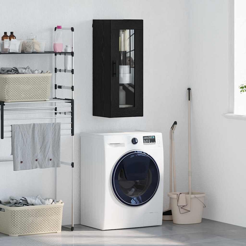 vidaXL vidaXL Szafka wisząca Czarny Dąb 34,5 x 34 x 90 cm