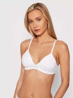 Biustonosze - Calvin Klein Underwear Biustonosz braletka Triangle 000QF5953E Biały - grafika 1