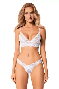Nocna komplet biustonosz + stringi Obsessive Heavenlly 2-pcs set biały - Komplety bielizny - miniaturka - grafika 1