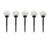 Lampy ogrodowe - ZESTAW 5x LED Lampa solarna 5xLED/0,12W/1,2V 3000K IP44 czarna/przezroczysta - miniaturka - grafika 1