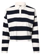 Koszulki i topy damskie - Tom Tailor Denim Damska koszulka polo Kobiety Bawełna biały|niebieski w paski, L - miniaturka - grafika 1