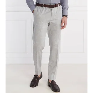 BOSS Spodnie Kane-DS | Tapered fit | z dodatkiem lnu - Spodnie męskie - miniaturka - grafika 1