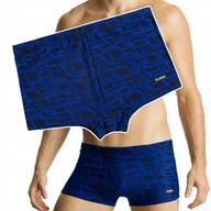 Kąpielówki męskie - ATLANTIC Dopasowane Kąpielówki Męskie Krótkie Szorty Bokserki na BASEN - M - miniaturka - grafika 1