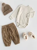 Body - Reserved - Bawełniane body - kremowy - miniaturka - grafika 1