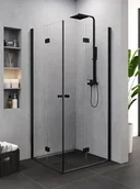 Kabiny prysznicowe - Czarna kabina prysznicowa kwadratowa składana 80x80 K-0592 Superia New Trendy - miniaturka - grafika 1