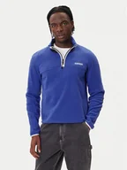 Bluzy męskie - Napapijri Polar T-Dergana NP0A88UZ Niebieski Regular Fit - miniaturka - grafika 1