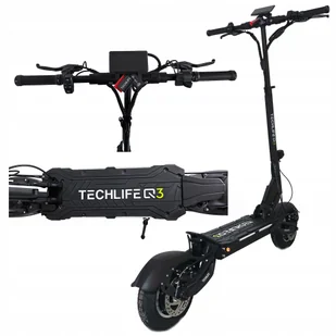 Hulajnoga Elektryczna Techlife Q3 Black 1365W 48V Zasięg 50 Km Amortyzacja - Hulajnogi elektryczne - miniaturka - grafika 1