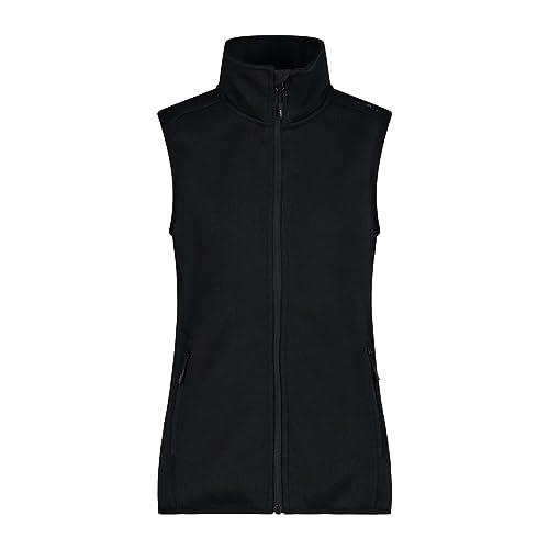 CMP - Damska kamizelka z dzianiny Knit-Tech, Czarno-Tytan, 54