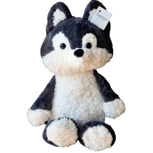 Maskotka pluszak miękki piesek pies husky szary 50 cm
