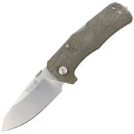 Noże - Nóż składany LionSteel TM1 Green Canvas Micarta, Satin Sleipner by Molletta (TM1 CVG) - miniaturka - grafika 1