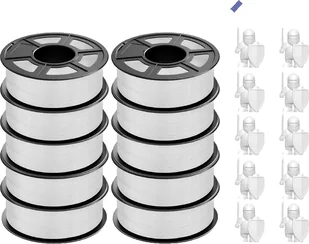 filament do drukarek 3D, dostępne różne materiały, odporność na wysoką temperaturę, PETG White 11KG - Filamenty i akcesoria do drukarek 3D - miniaturka - grafika 1