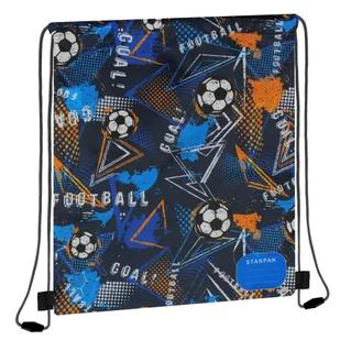 WOREK SZKOLNY NA RAMIĘ STK-00 FOOTBALL GREEN - Worki na buty - miniaturka - grafika 1