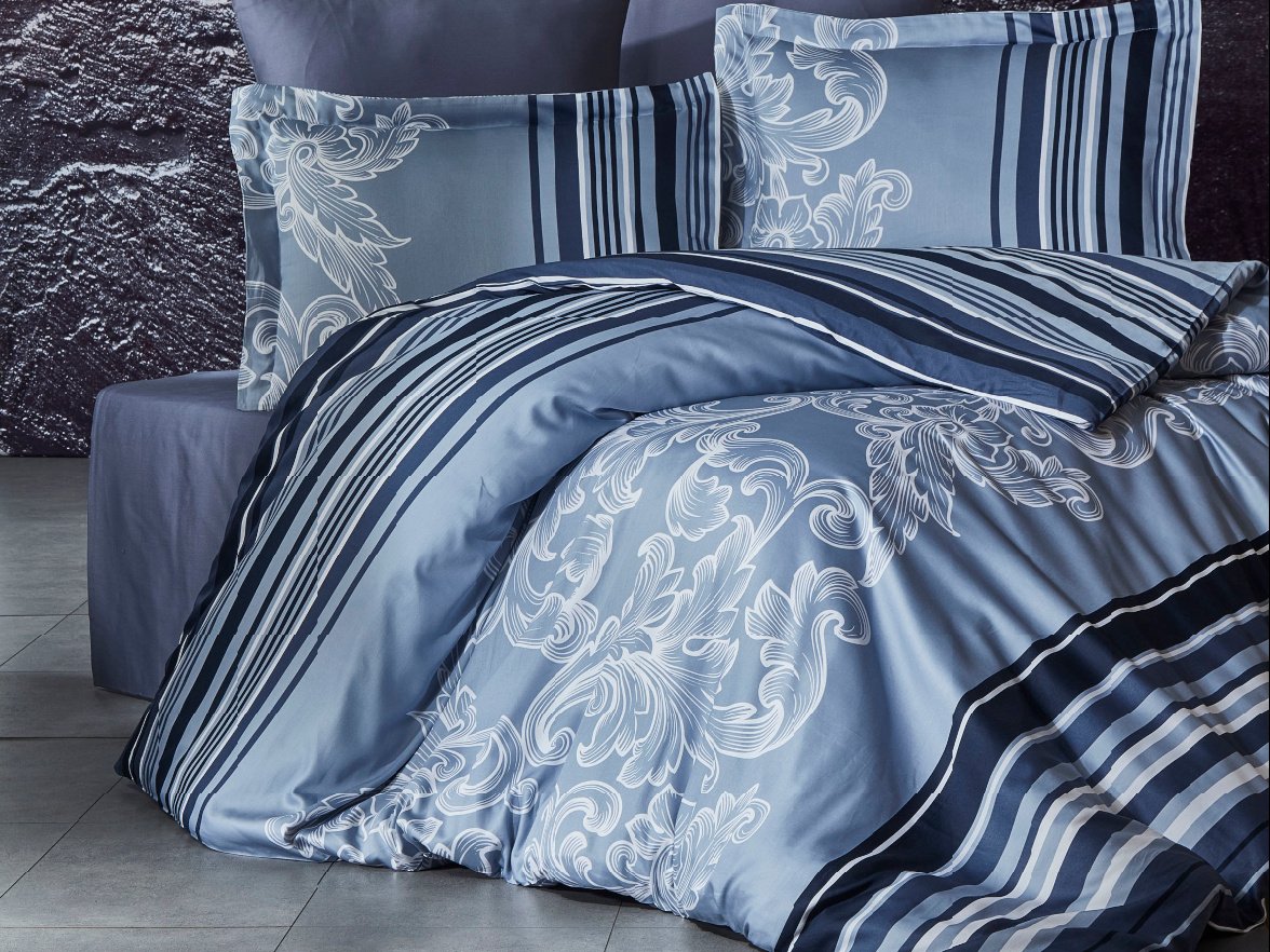 Rozszerzona pościel Satin 140x220, 70x90cm Sonet szary