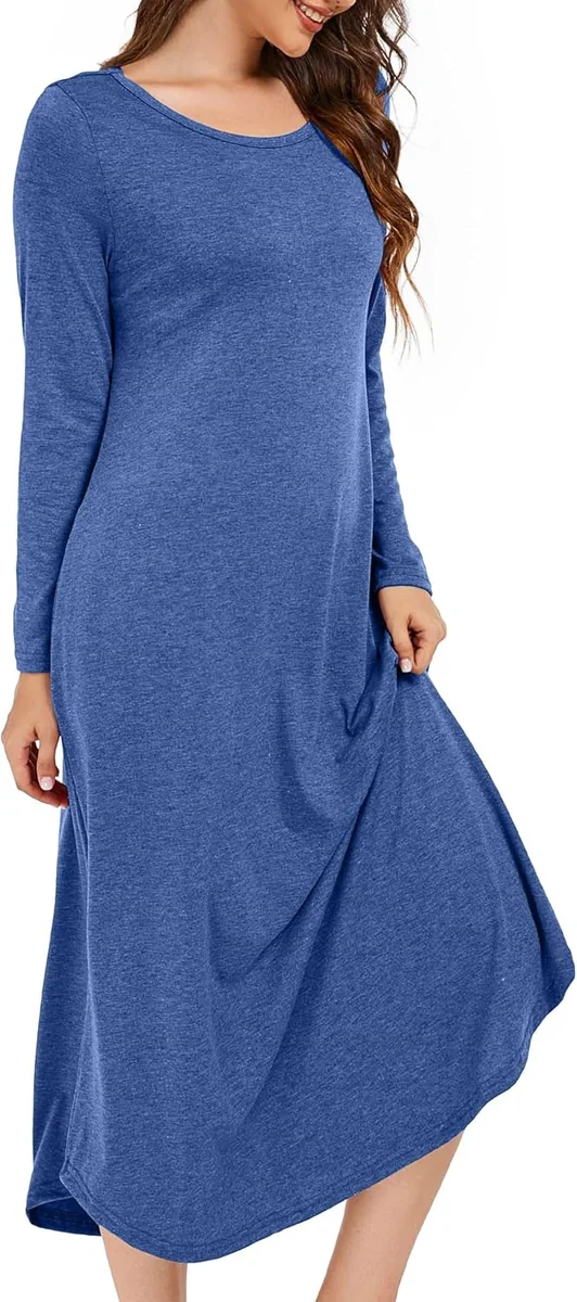 SUKIENKA NOCNA DAMSKA BAWEŁNIANA DŁUGA OVERSIZE PIŻAMA XL