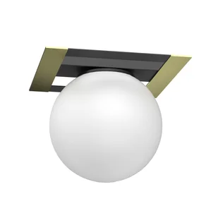 Czarno-złota lampa sufitowa z białym kloszem LX 4546 z serii SATELIT - Lampy sufitowe - miniaturka - grafika 1