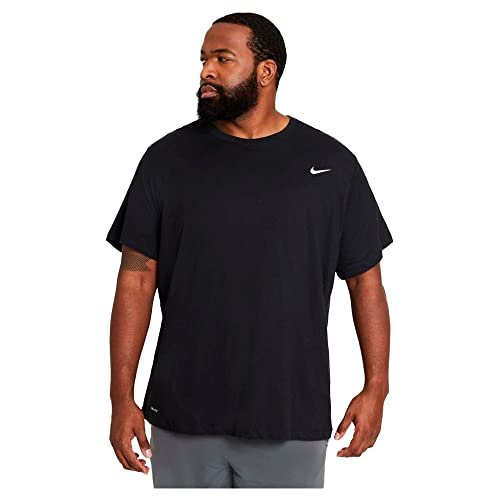 Nike Mens M NK Dry Tee Crew SOLID B&T T-Shirt, czarny/biały, 2XL-T