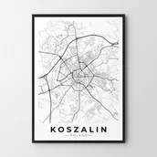 Obrazy i zdjęcia - Plakat Mapa Koszalin - miniaturka - grafika 1