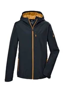 Kurtki męskie - killtec Męska kurtka funkcyjna/lekka kurtka przeciwdeszczowa z kapturem, pakowalna KOS 110 MN JCKT, czarno-niebieska, M, 42956-000 - miniaturka - grafika 1