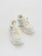 Buty dla dziewczynek - Reserved - Lekkie sneakersy - złamana biel - miniaturka - grafika 1