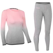 Bielizna sportowa damska - Bielizna termoaktywna SPOKEY Flora ( M/L) Różowo-szary - miniaturka - grafika 1
