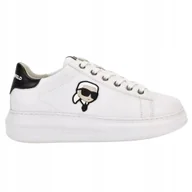 Sneakersy damskie - Karl Lagerfeld Białe sneakersy Kapri Nft Lo Lace 39 - miniaturka - grafika 1