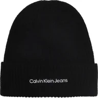 Czapki damskie - CALVIN KLEIN JEANS Czapka | z dodatkiem wełny - miniaturka - grafika 1