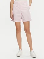 Spodenki damskie - Tommy Hilfiger Szorty materiałowe WW0WW42457 Różowy Regular Fit - miniaturka - grafika 1