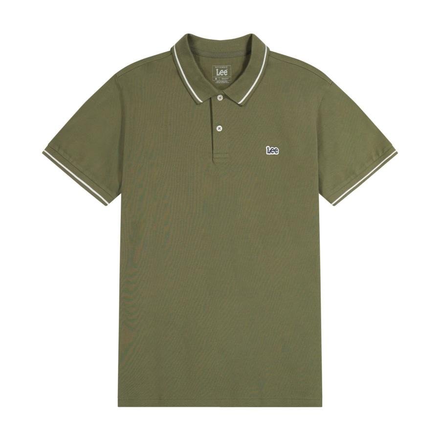 Koszulka Polo Męska Zielona Lee 112363855 Pique Polo Mercantile Green S