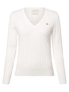 Gant Sweter damski Kobiety Bawełna biały jednolity, S - Swetry damskie - miniaturka - grafika 1