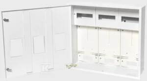 Rozdzielnica P/T licznikowa 3x3F drzwi z okienkiem i zamkiem + miejsce na 24 zabezpieczeń RW-3-3L-24 Z O - Rozdzielnie elektryczne - miniaturka - grafika 1