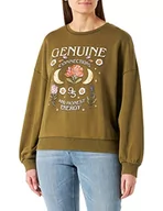 Bluzy damskie - ONLY Onllucinda Reg L/S Flower Box SWT bluza damska, Olive Night/Print: genuine, M - miniaturka - grafika 1