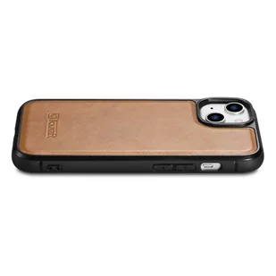 iCarer Leather Oil Wax etui pokryte naturalną skórą do iPhone 14 (kompatybilne z MagSafe) brązowy (WMI14220717-TN) - Etui i futerały do telefonów - miniaturka - grafika 9